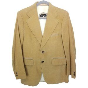 VTG Cortefiel Mens 39 Tan Corduroy 2-Button Suit B